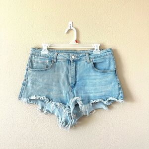 Raw Hem Jean Shorts